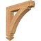 Ekena Millwork Thorton Arts & Crafts Smooth Bracket, Western Red Cedar, 3 1/2"W x 22"D x 22"H BKT04X22X22THR03SWR - alternate 1